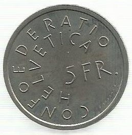 Suiça - 5 Francos 1975 (Km# 53)