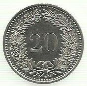 Suiça - 20 Rappen 2011 (Km# 29a)