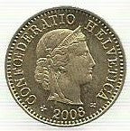 Suiça - 5 Rappen 2008 (Km# 29c)