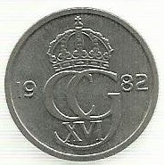 Suecia - 50 Ore 1982 (Km# 855)