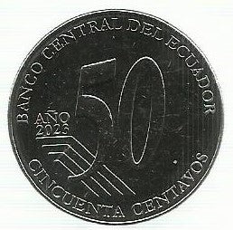 Equador - 50 Centavos 2023 (Km# 137) Matilde Hidalgo