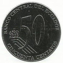 Equador - 50 Centavos 2023 (Km# 138) Transito Amaguana