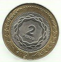 Argentina - 2 Pesos 2010 (Km# 165) Revoluçao Maio