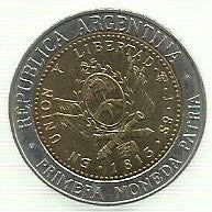 Argentina - 1 Peso 2009 (Km# 112.1)