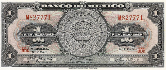 Mexico - 1 Peso 1967 (# 59j)