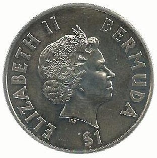 Bermudas - 1 Dolar 2002 (Km# 124) Jubileu Ouro Rainha