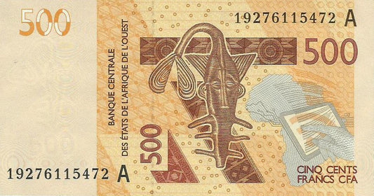 Costa Marfim - 500 Francos 2019 (# 119a)
