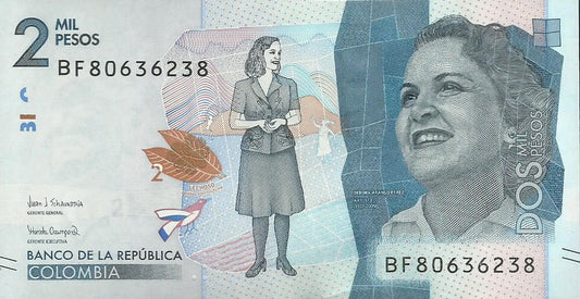 Colombia - 2000 Pesos 2019 (# 458)