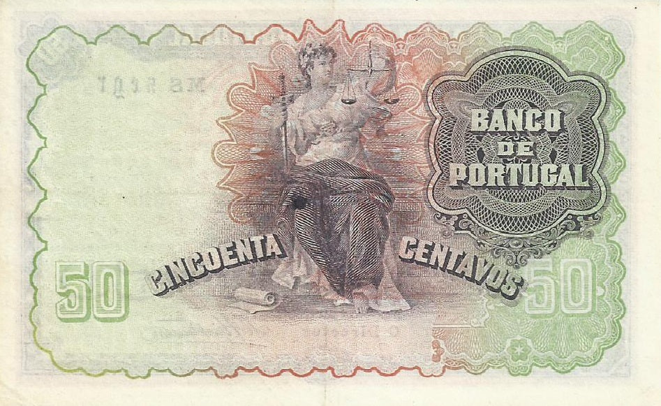 Portugal - 50 Centavos 1918 (# 52a)