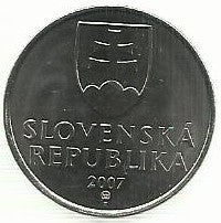 Eslovaquia - 5 Korun 2007 (Km# 14)