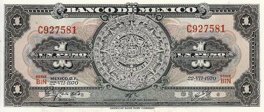 Mexico - 1 Peso 1970 (# 59l)