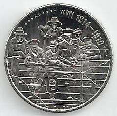 Australia - 20 Centimos 2015 (Km# 2975) Lembrar Anzac