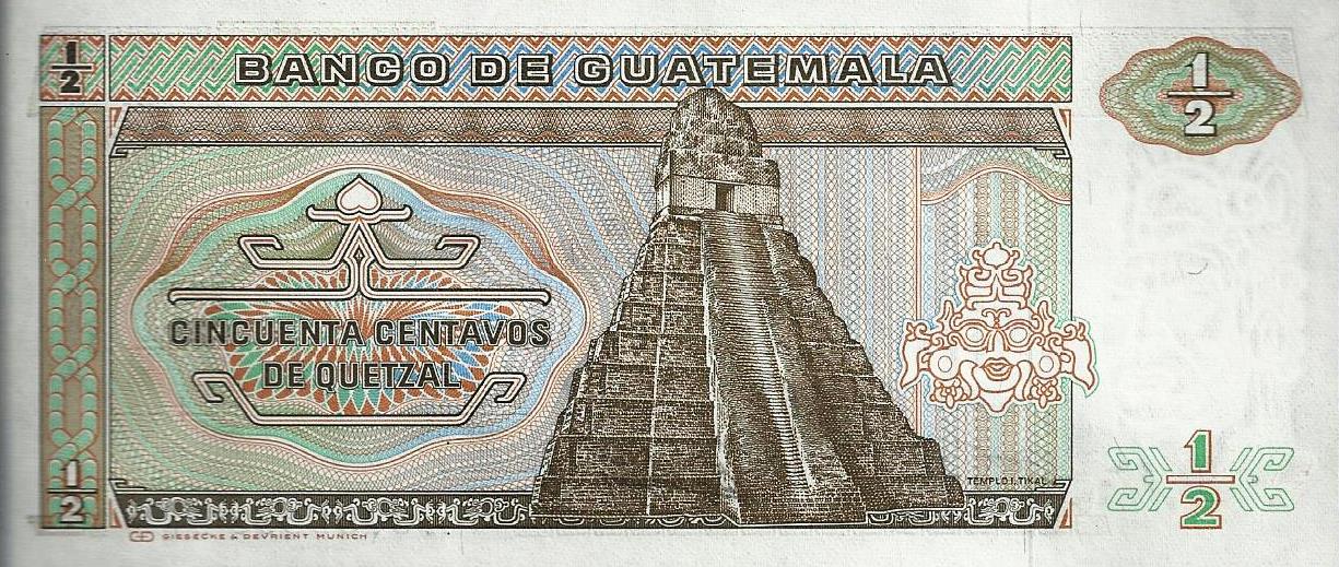 Guatemala - 50 Centavos 1989 (# 72a)