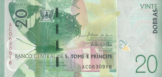 S. T. Príncipe - 20 Dobras 2018 (# 72a)
