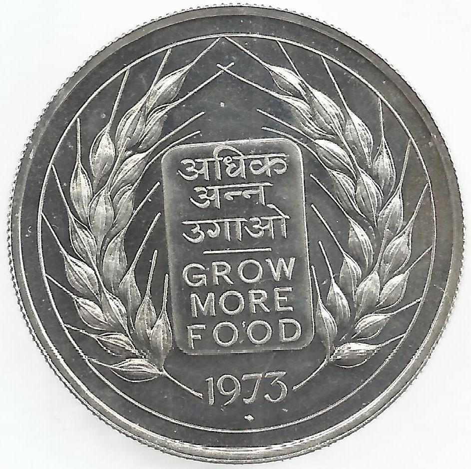 India - 10 Rupias 1973 (Km# 188) Fao