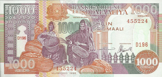 Somalia - 1000 Shillings 1996 (# 37Bd)
