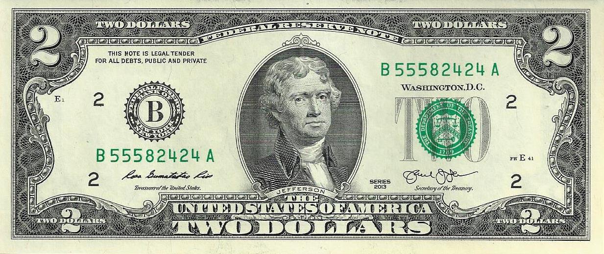 USA - 2 Dolares 2013 (# 538b)