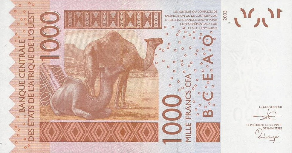 Costa Marfim - 1000 Francos 2019 (# 115a)