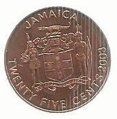 Jamaica - 25 Centimos 2003 (Km# 167)