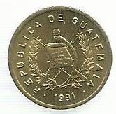 Guatemala - 1 Centavo 1991 (Km# 275.2)