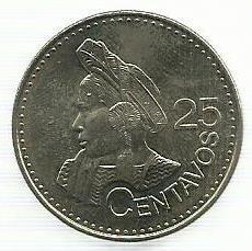 Guatemala - 25 Centavos 2011 (Km# 278)
