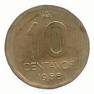 Argentina - 10 Centavos 1988 (Km# 98)