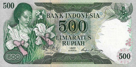 Indonesia - 500 Rupias 1977 (# 117)