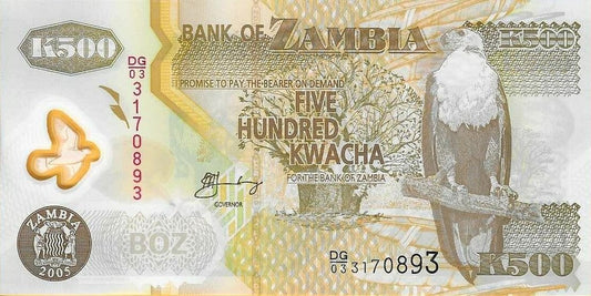 Zambia - 500 Kwacha 2005 (# 43d)