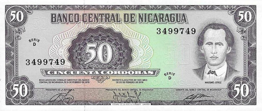 Nicaragua - 50 Cordobas 1978 (# 130)