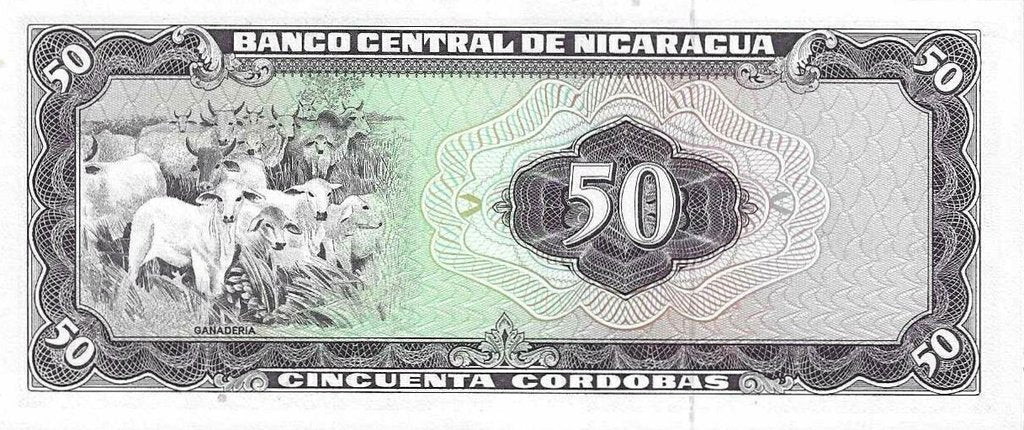 Nicaragua - 50 Cordobas 1978 (# 130)