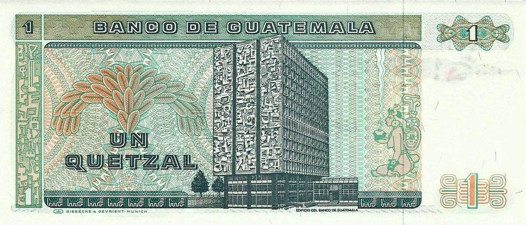 Guatemala - 1 Quetzal 1989 (# 66)