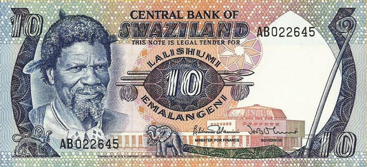 Suazilandia - 10 Emalangeni 1985 (# 10c)