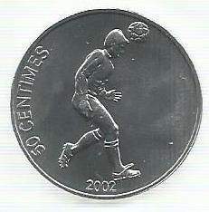 Congo - 50 centimos 2002 (Km# 75) Jogador
