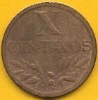 Portugal - X Centavos 1943 (Km# 583)