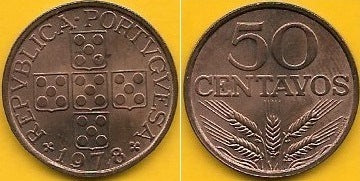 Portugal - 50 Centavos 1978 (Km# 596)