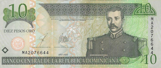 Rep. Dominicana - 10 Pesos 2003 (# 168c)