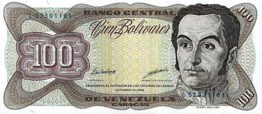 Venezuela - 100 Bolivares 1998 (# 66g)