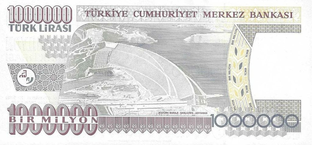 Turquia - 1000000 Liras 2002 (# 213)