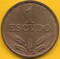 Portugal - 1$00 1975 (Km# 597)