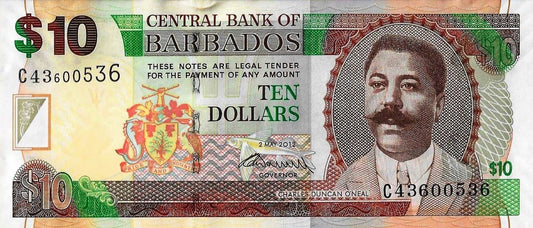 Barbados - 10 Dolares 2012 (# 68b)