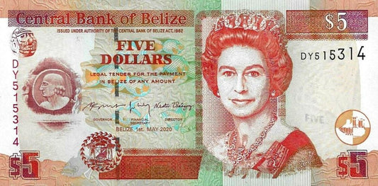 Belize - 5 Dolares 2020 (# 67h)