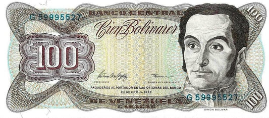 Venezuela - 100 Bolivares 1998 (# 66f)