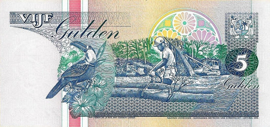 Suriname - 5 Gulden 1998 (# 136b)