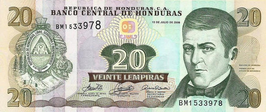 Honduras - 20 Lempiras 2006 (# 93a)