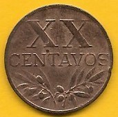 Portugal - XX Centavos 1960 (Km# 584)