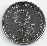 Japão - 100 Yen 2019 (Km# Novo) Karate