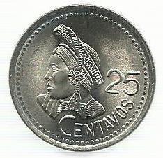 Guatemala - 25 Centavos 1995 (Km# 278)