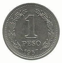 Argentina - 1 Peso 1957 (Km# 57)
