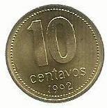 Argentina - 10 Centavos 1992 (Km# 107)