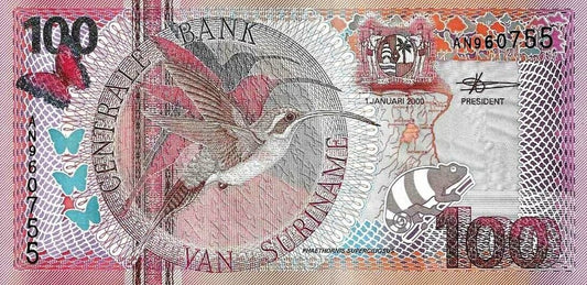Suriname - 100 Gulden 2000 (# 149)